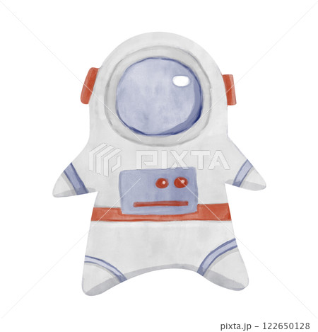 Watercolor Astronaut in Spacesuit Cartoon Clipart Illustration for Textile, Print and Web Design Watercolor Astronaut in Spacesuit Cartoon Clipart Illustration for Textile, Print and Web Design 122650128