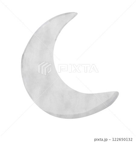 Watercolor New Moon Gray, Earth Satellite in Simple Childish Style Clipart Illustration for Textile, Print and Web Design Watercolor New Moon Gray, Earth Satellite in Simple Childish Style Clipart Illustration for Textile, Print and Web Design 122650132
