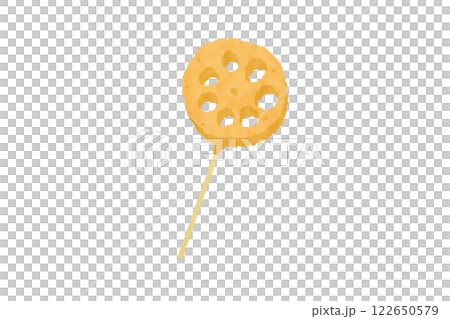 蓮藕串肉排的向量圖解 122650579