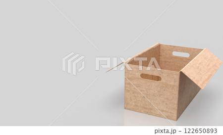 The Cardboard box for Shopping concept 3d rendering. The Cardboard box for Shopping concept 3d rendering. 122650893