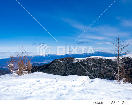 美ヶ原からの雪山連山 122651299