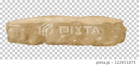 Watercolor Fried Beef Patty Brown Color One Isolated Illustration for Print and Web	 122651873