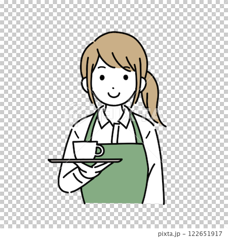 A woman working in a cafe 122651917