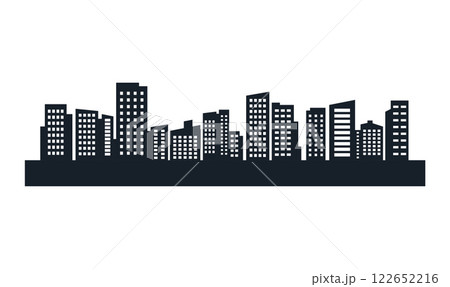 Silhouette of Cityscape Skyscrapers Buildings Landscape Wallpaper in Modern City Town Silhouette of Cityscape Skyscrapers Buildings Landscape Wallpaper in Modern City Town 122652216