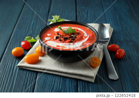 Tomato soup, concept of healthy food, healthy nutrition 122652418