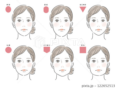 卵型、面長、逆三角形、丸顔、エラ張り、四角の顔型のメイクをした女性のリスト 122652513