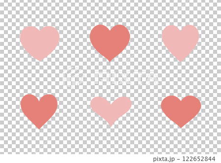 Set of red hearts Set of red hearts 122652844