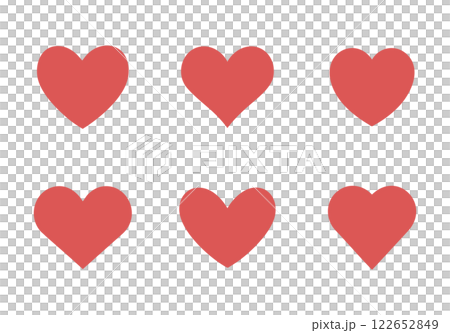 Heart shaped set material 122652849