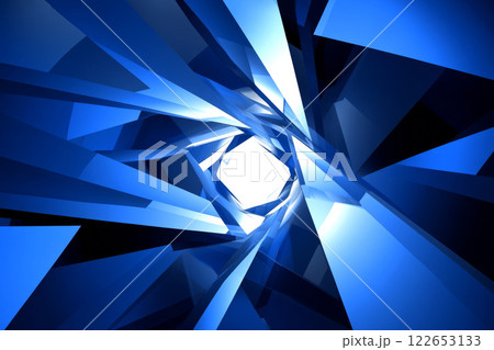 Abstract blue geometric shapes create dynamic pattern Abstract blue geometric shapes create dynamic pattern 122653133