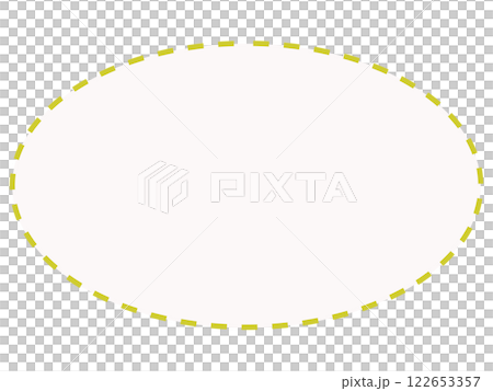 Oval dashed frame (yellow/white) Oval dashed frame (yellow/white) 122653357