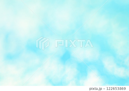 青色系ふんわりな玉ボケ・丸ボケ背景 122653869