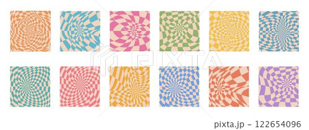 Psychedelic checkerboard poster Psychedelic checkerboard poster 122654096