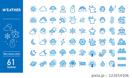 天気のアイコンセット 122654306