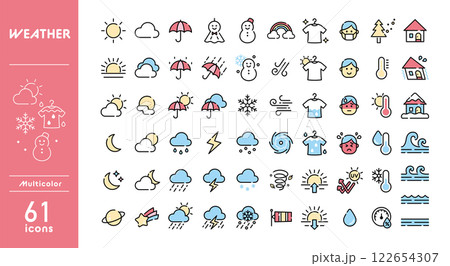 天気のアイコンセット 122654307