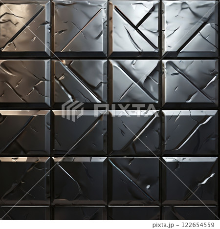 an AI Image Generator, Geometric Pattern Design and Reflective Surface 122654559