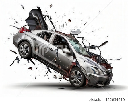 the AI Image Generator, Damaged Car With Severe Dents the AI Image Generator, Damaged Car With Severe Dents 122654610