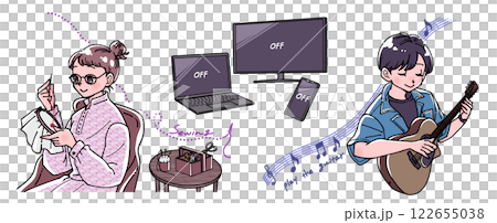 一個人透過數位方式排毒並享受自己的愛好的插圖 122655038