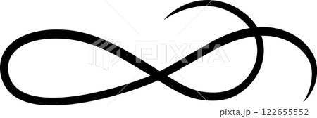 Hand drawn infinity symbol representing the concept of eternity, unlimited possibilities, and endless love, ideal for various design projects 122655552