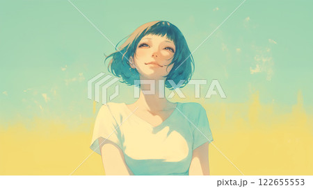 爽やかに微笑む女性 122655553
