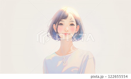 爽やかに微笑む女性 122655554