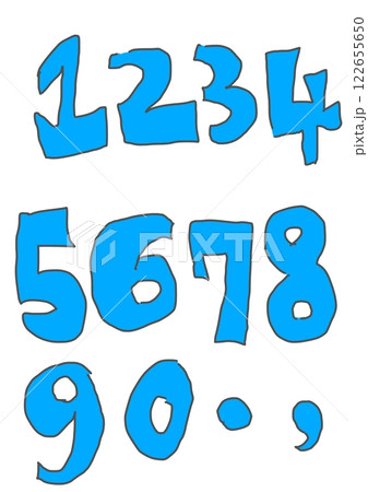 カラフルな数字のセット 122655650