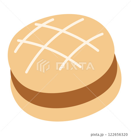 Burger illustration for fast food, junk food, department store, cafe, restaurant, menu, recipe, cook book, brunch, dinner, bakery, pastry, cute patch, brooch, print, sticker, meat logo, icon, weekends 122656320