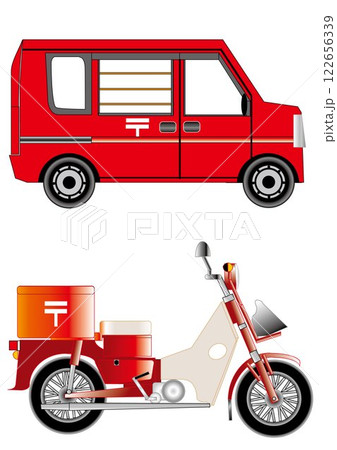 働く車~郵便配達・集配 働く車~郵便配達・集配 122656339