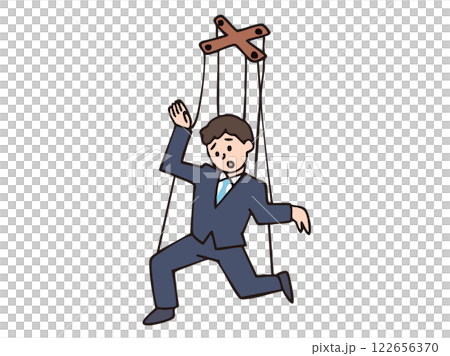 操り人形の働く男性 122656370