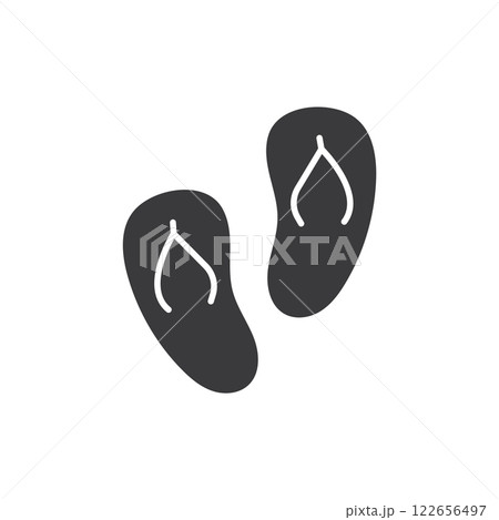 Pairing black flipflops with white straps 122656497