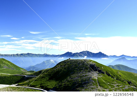 朝の乗鞍、富士見岳からの風景(撮影地:乗鞍、富士見岳) 朝の乗鞍、富士見岳からの風景(撮影地:乗鞍、富士見岳) 122656548