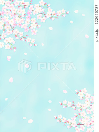 満開の桜のある背景イラスト 満開の桜のある背景イラスト 122656787