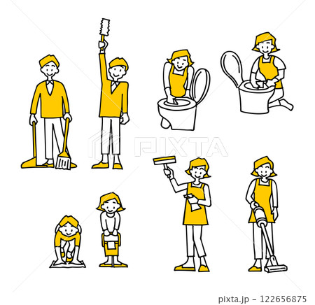 掃除アイコンセット 掃除アイコンセット 122656875
