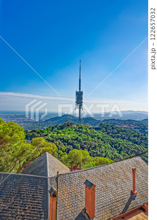 Area Mount Tibidabo, where the Sagrat Cor church is located. Barcelona. 122657032