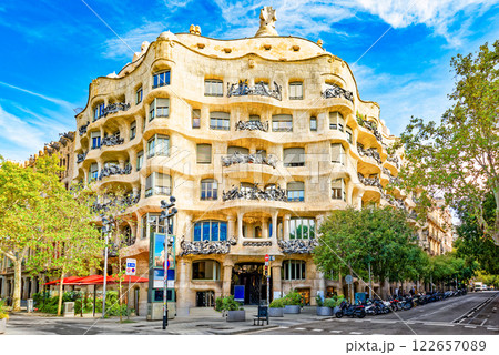 Barcelona. Casa Mila (La Pedrera) House Mila,is a modernist building. 122657089