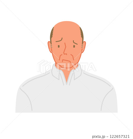 AGA:正面から見た薄毛のミドル男性 AGA:正面から見た薄毛のミドル男性 122657321