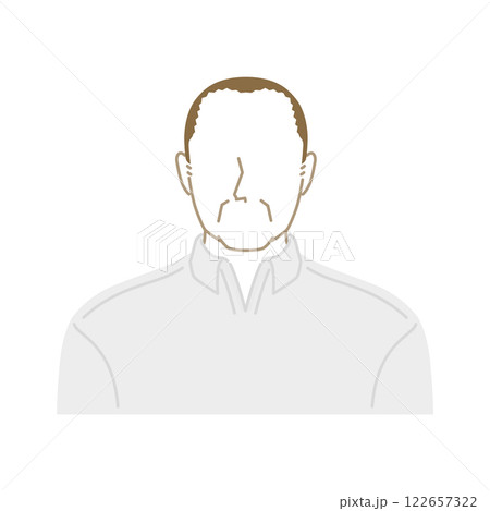 AGA：正面から見た薄毛のミドル男性 122657322