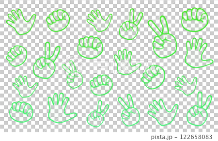 Rock-paper-scissors pattern (green) Rock-paper-scissors pattern (green) 122658083