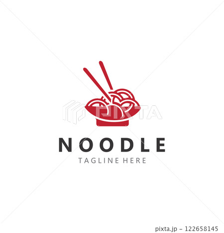 Noodles logo design template, fast food restaurant suitable for business related to ramen 122658145