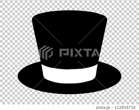 シルクハットのシルエットアイコン 122658710