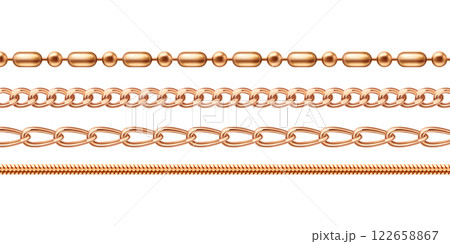 Golden chain jewel collection on white Golden chain jewel collection on white 122658867
