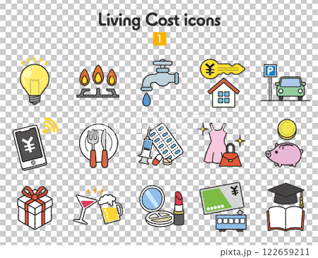 生活費のアイコン集 122659211
