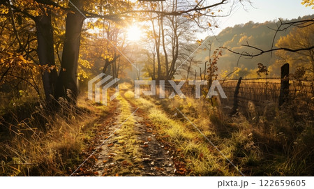 A tranquil hiking trail, once a battlefield, now symbolizes peace and nature's beauty, offering a serene retreat. A tranquil hiking trail, once a battlefield, now symbolizes peace and nature's beauty, offering a serene retreat. 122659605