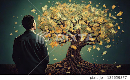 お金のなる木(AI生成画像) お金のなる木(AI生成画像) 122659877