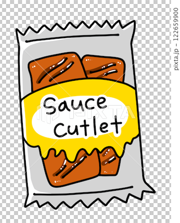 A simple, lightly-painted sauce cutlet snack 122659900