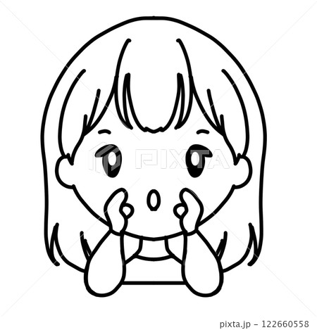 呼びかける女の子 122660558