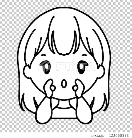 呼びかける女の子 122660558