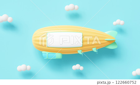Airship Mock Up. 3D Rendering Airship Mock Up. 3D Rendering 122660752