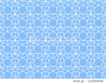 The geometric pattern with lines. Seamless vector background. White and blue texture. Graphic modern pattern. Simple lattice graphic design 122660856