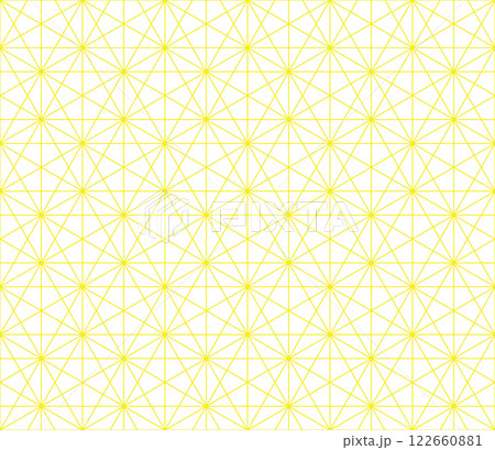 The geometric pattern with lines. Seamless vector background. White and yellow texture. Graphic modern pattern. Simple lattice graphic design 122660881