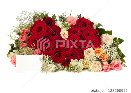 Roses and heart 122660935